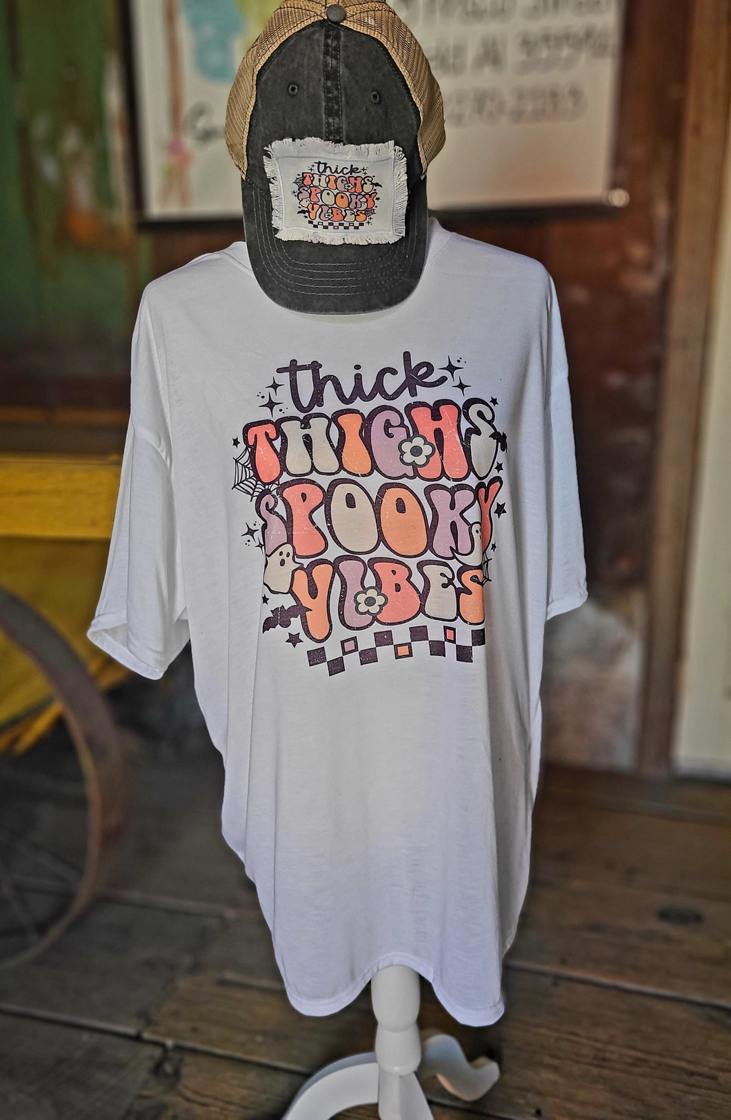 Thick thighs spooky vibes -Halloween shirt