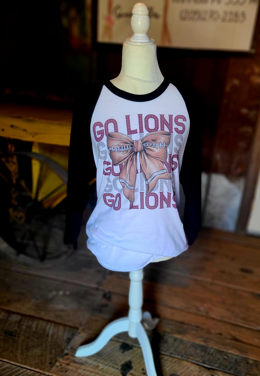 Go Lions mascot shirt- Colorful Lion shirt