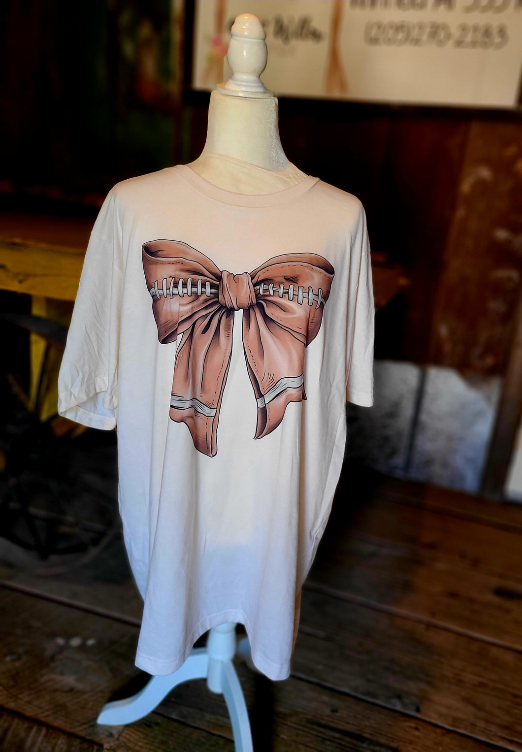 Football bow coquette shirt