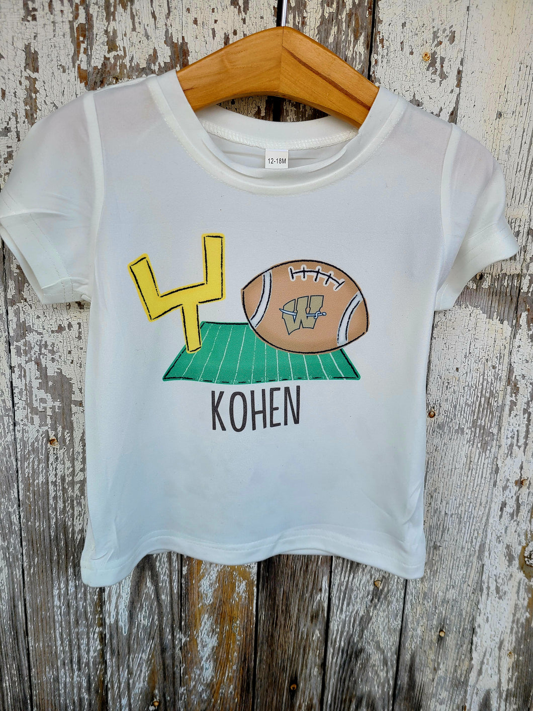 Watercolor football shirt- custom