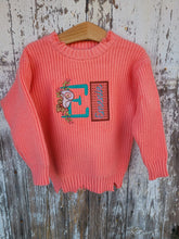 Load image into Gallery viewer, Monogrammed sweater- Infant toddler name sweatshirt
