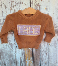 Load image into Gallery viewer, Monogrammed sweater- Infant toddler name sweatshirt
