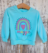 Load image into Gallery viewer, Monogrammed sweater- Infant toddler name sweatshirt
