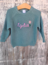 Load image into Gallery viewer, Monogrammed sweater- Infant toddler name sweatshirt
