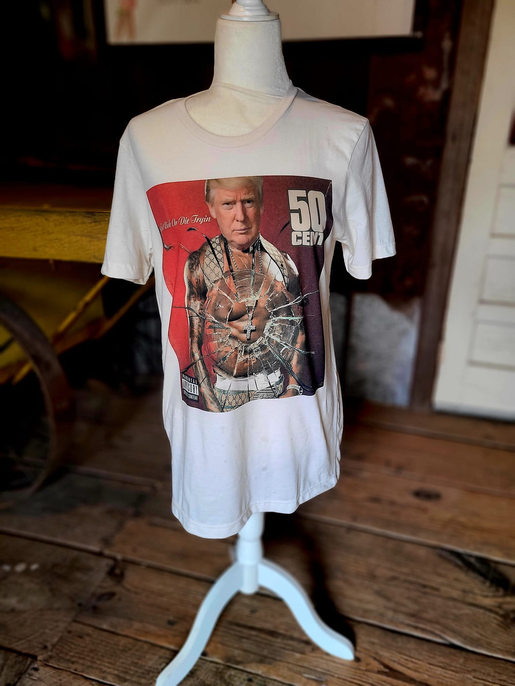 Trump gangsta Shirt-50 cent Let me get my shoes shirt-Trump 2024